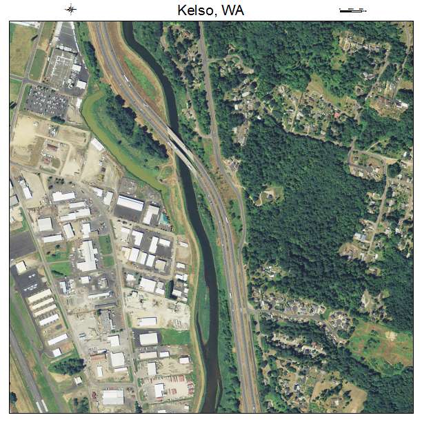 Kelso, Washington aerial imagery detail