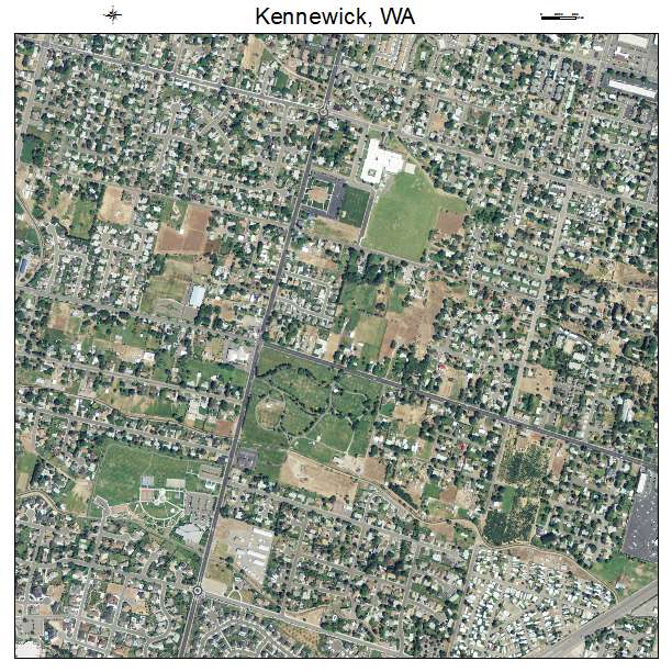 Aerial Photography Map of Kennewick, WA Washington