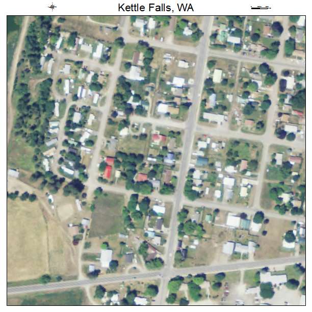 Kettle Falls, Washington aerial imagery detail