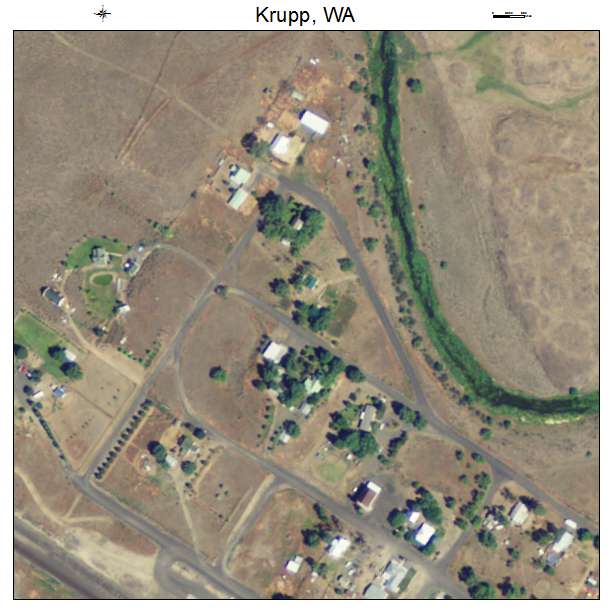 Krupp, Washington aerial imagery detail