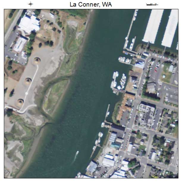 La Conner, Washington aerial imagery detail