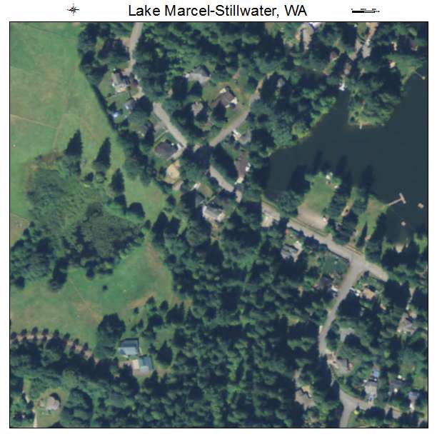 Lake Marcel Stillwater, Washington aerial imagery detail
