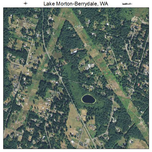 Lake Morton Berrydale, Washington aerial imagery detail