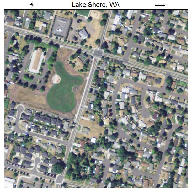 Lake Shore, Washington aerial imagery detail