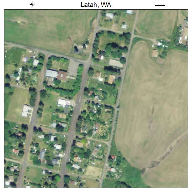 Latah, Washington aerial imagery detail
