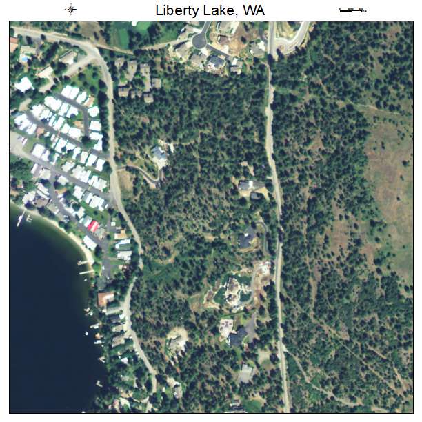 Liberty Lake, Washington aerial imagery detail