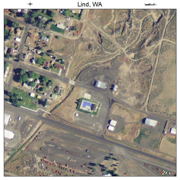 Lind, Washington aerial imagery detail