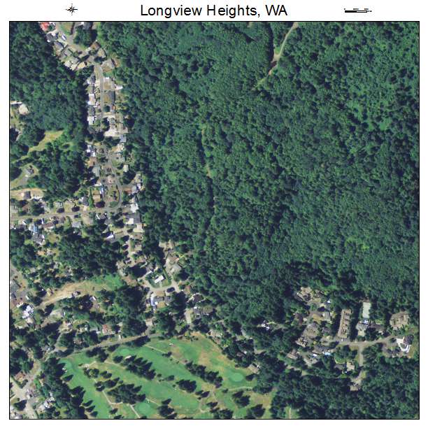 Longview Heights, Washington aerial imagery detail