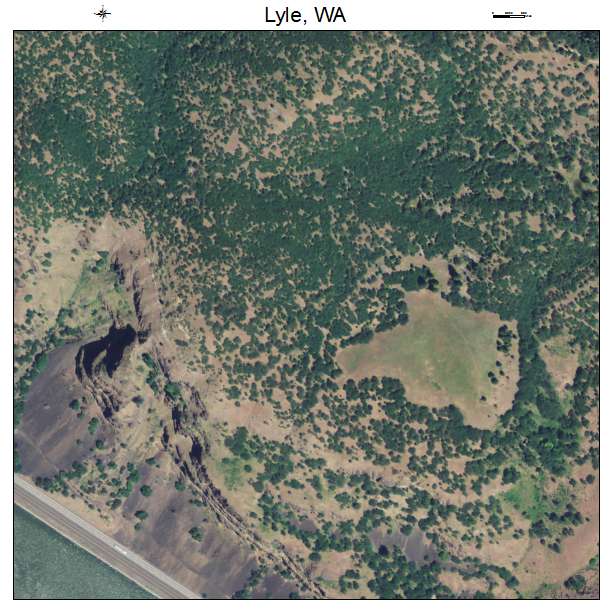 Lyle, Washington aerial imagery detail