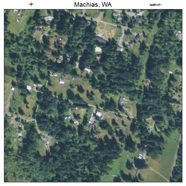 Machias, Washington aerial imagery detail