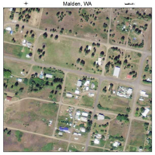 Malden, Washington aerial imagery detail