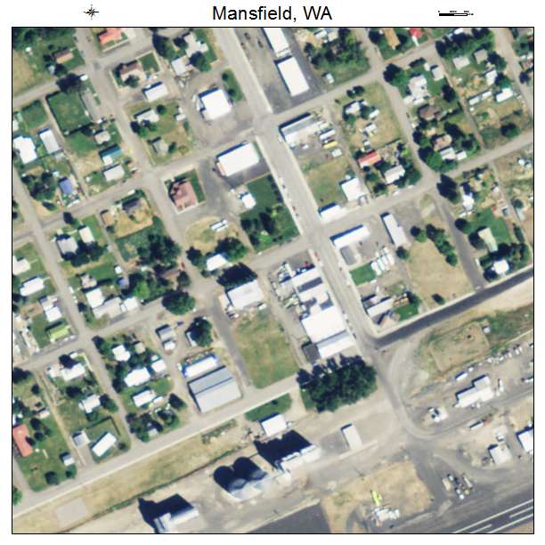 Mansfield, Washington aerial imagery detail