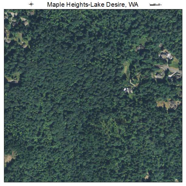 Maple Heights Lake Desire, Washington aerial imagery detail