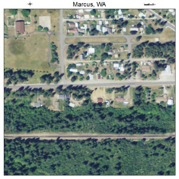 Marcus, Washington aerial imagery detail