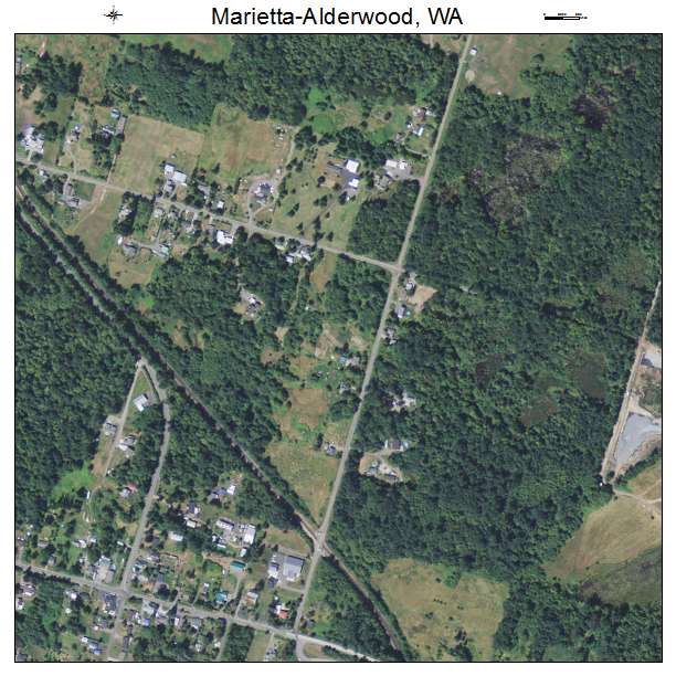 Marietta Alderwood, Washington aerial imagery detail