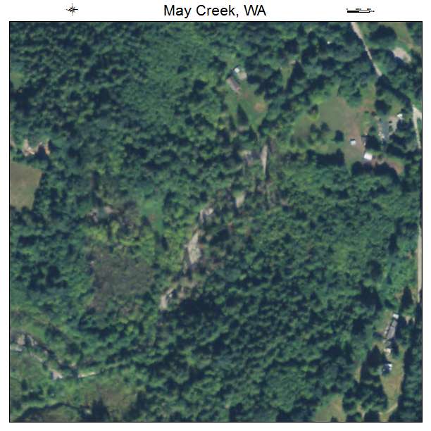 May Creek, Washington aerial imagery detail