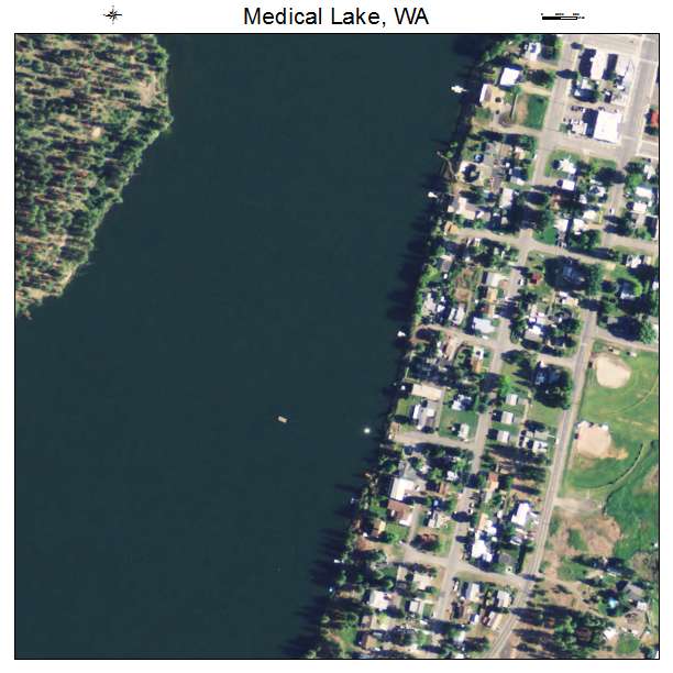Medical Lake, Washington aerial imagery detail