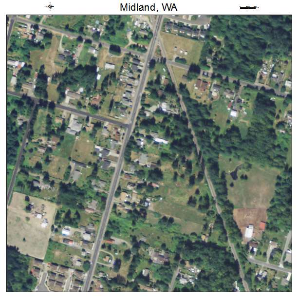 Midland, Washington aerial imagery detail