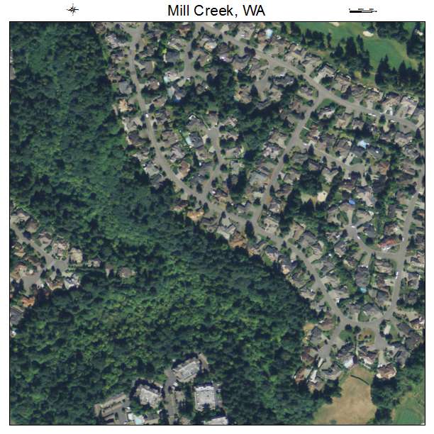 Mill Creek, Washington aerial imagery detail