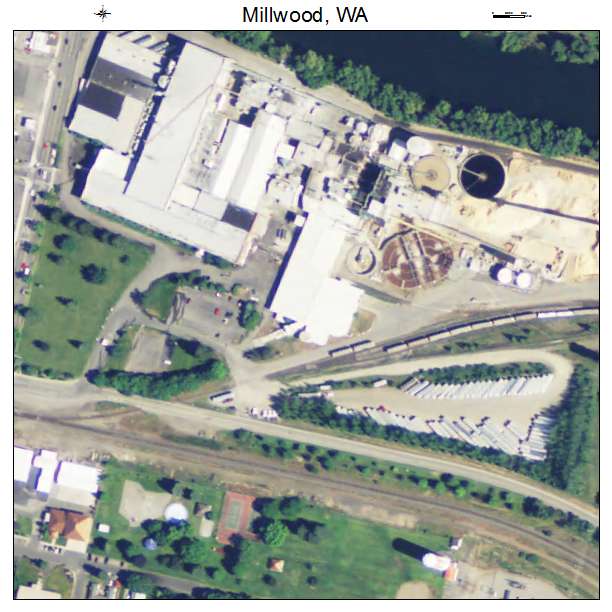 Millwood, Washington aerial imagery detail