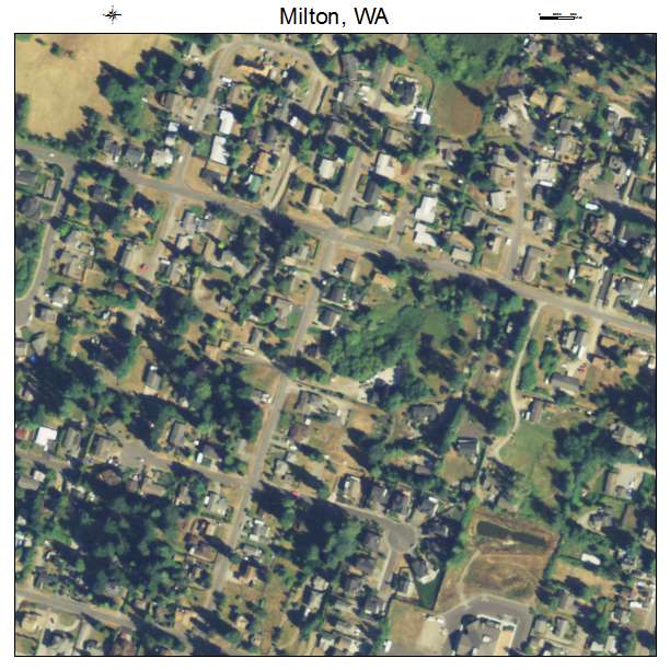 Milton, Washington aerial imagery detail