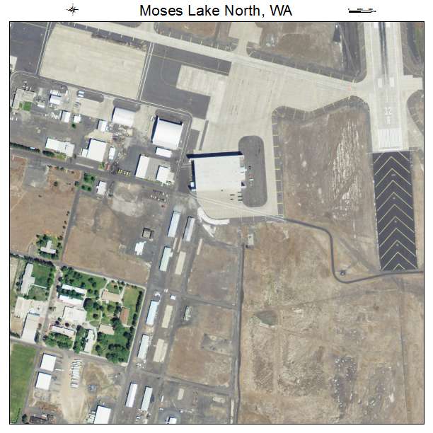 Moses Lake North, Washington aerial imagery detail