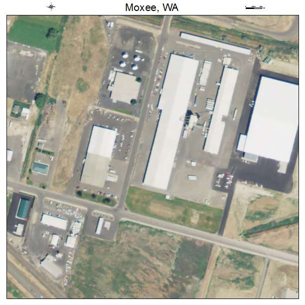 Moxee, Washington aerial imagery detail