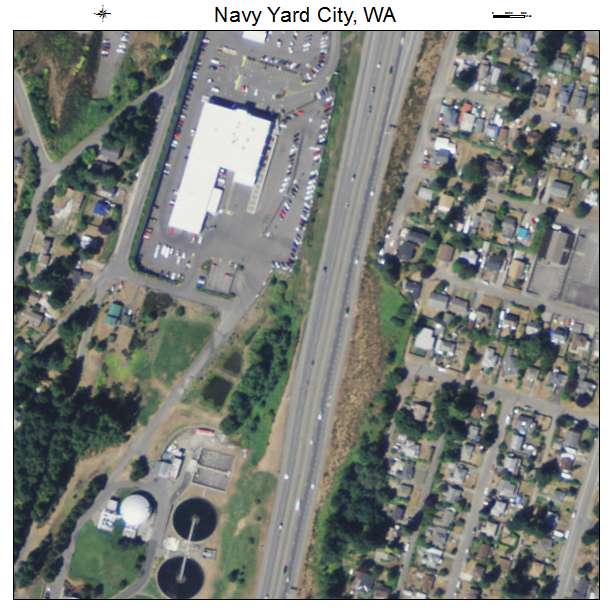 Navy Yard City, Washington aerial imagery detail