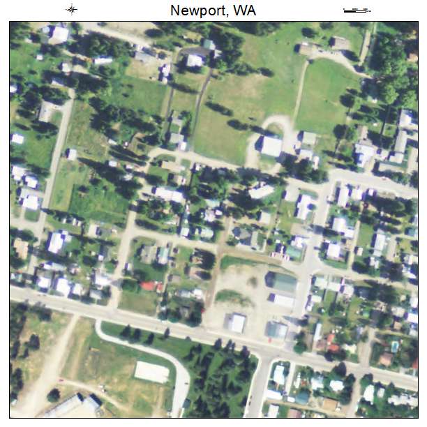Newport, Washington aerial imagery detail