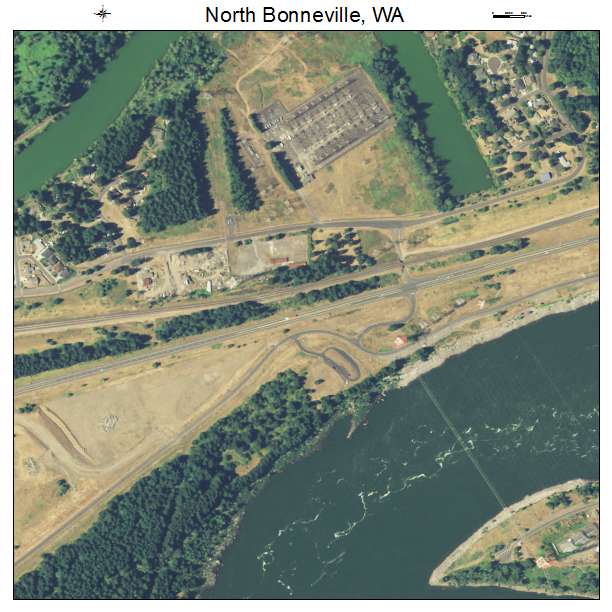 North Bonneville, Washington aerial imagery detail