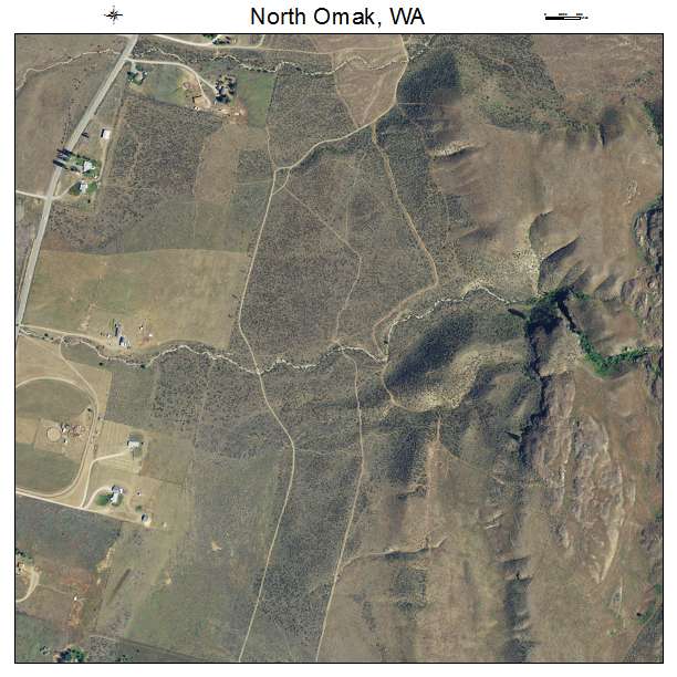 North Omak, Washington aerial imagery detail