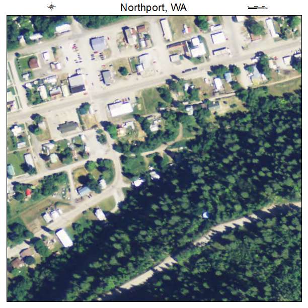 Northport, Washington aerial imagery detail