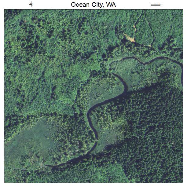 Ocean City, Washington aerial imagery detail