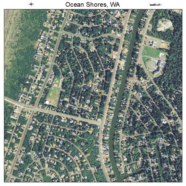 Ocean Shores, Washington aerial imagery detail