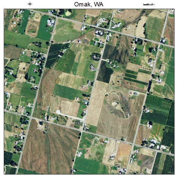 Omak, Washington aerial imagery detail