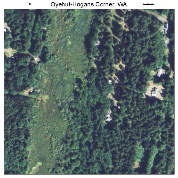Oyehut Hogans Corner, Washington aerial imagery detail