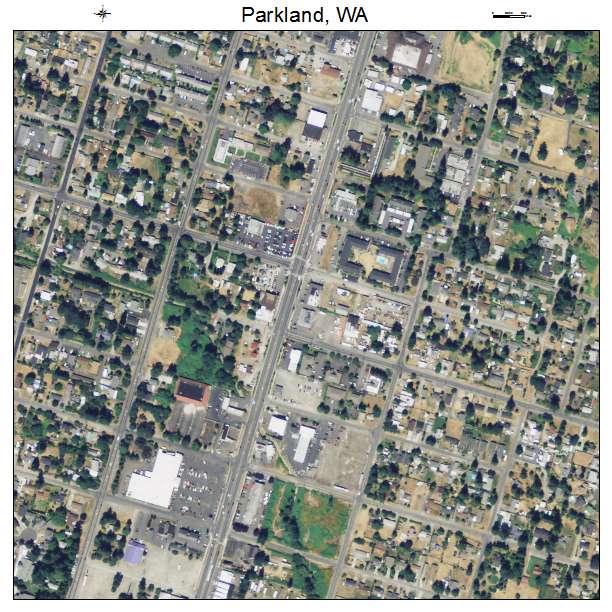 Parkland, Washington aerial imagery detail