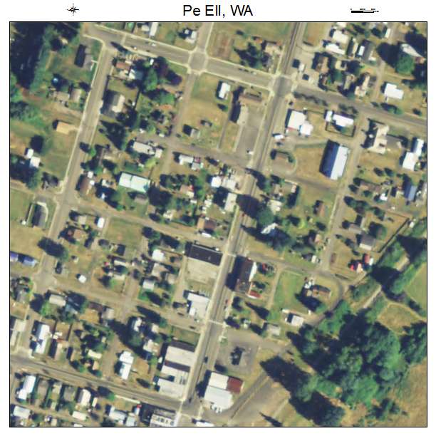 Pe Ell, Washington aerial imagery detail