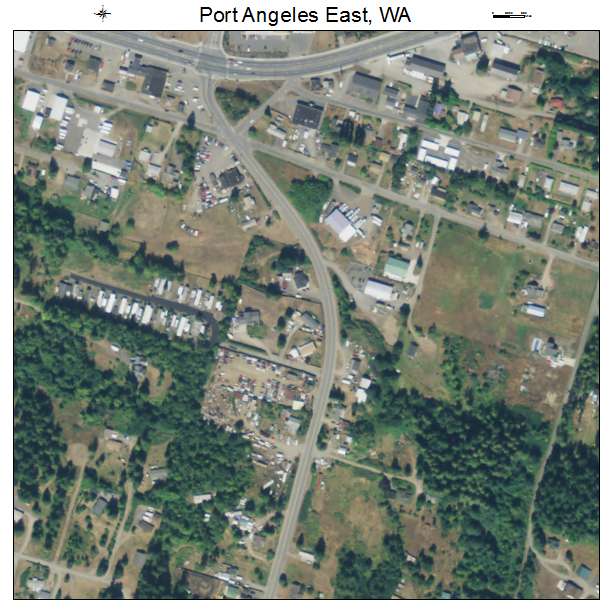 Port Angeles East, Washington aerial imagery detail