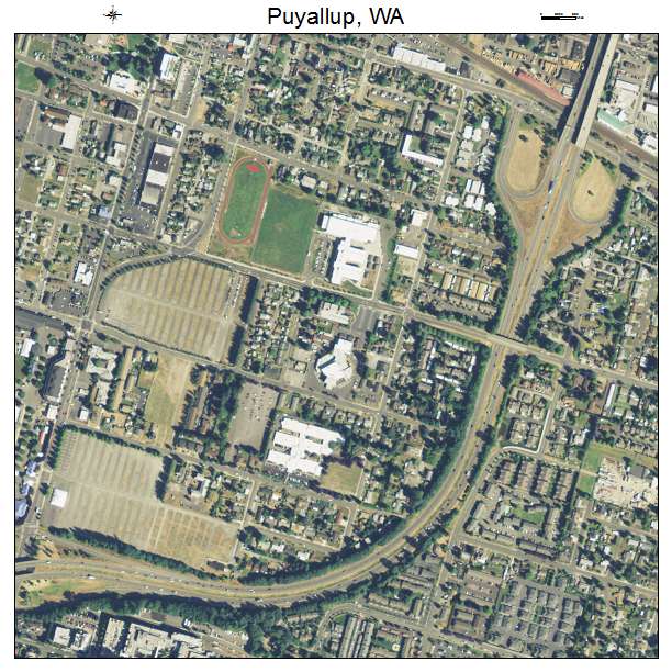 Puyallup, Washington aerial imagery detail
