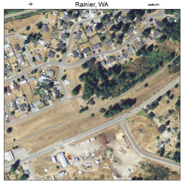 Rainier, Washington aerial imagery detail