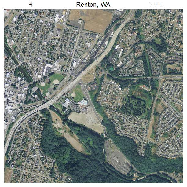 Renton, Washington aerial imagery detail
