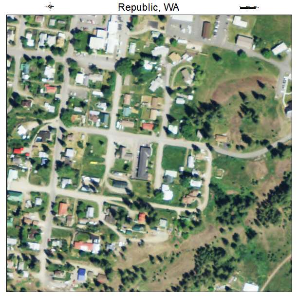 Republic, Washington aerial imagery detail