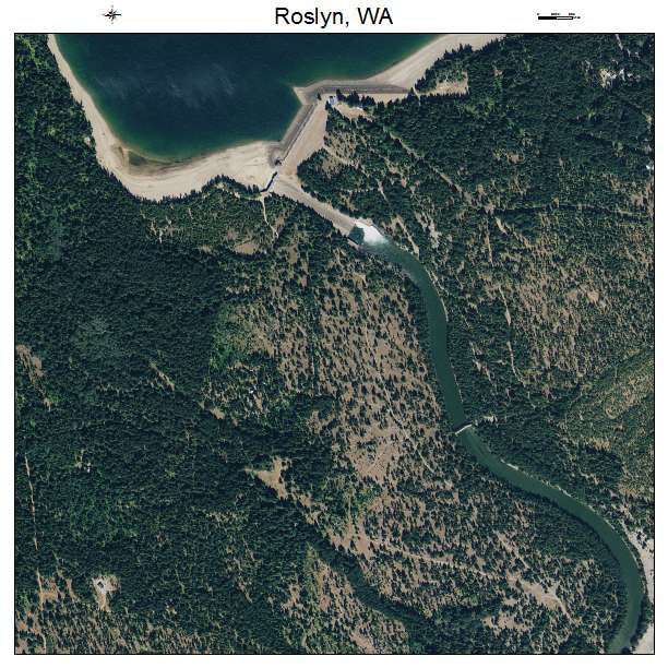 Roslyn, Washington aerial imagery detail
