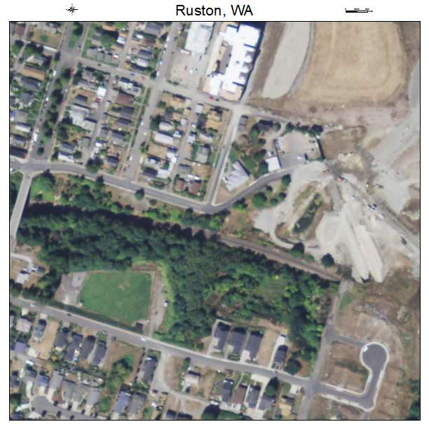 Ruston, Washington aerial imagery detail