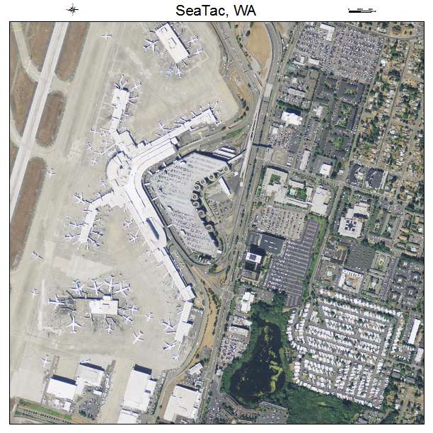 SeaTac, Washington aerial imagery detail