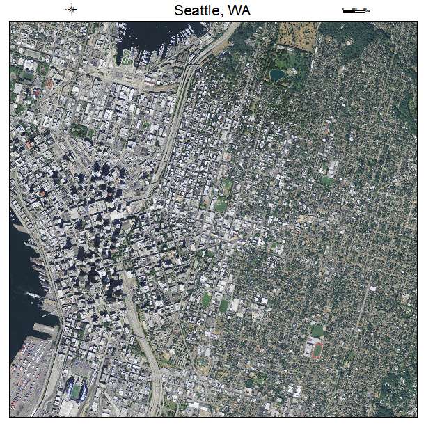 Seattle, Washington aerial imagery detail