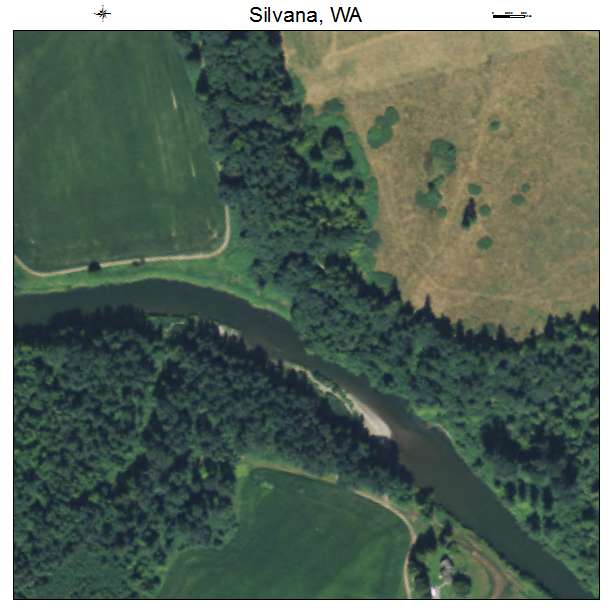 Silvana, Washington aerial imagery detail