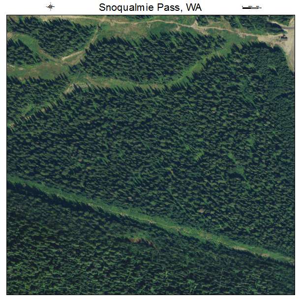 Snoqualmie Pass, Washington aerial imagery detail