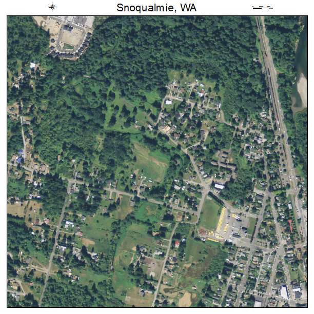 Snoqualmie, Washington aerial imagery detail